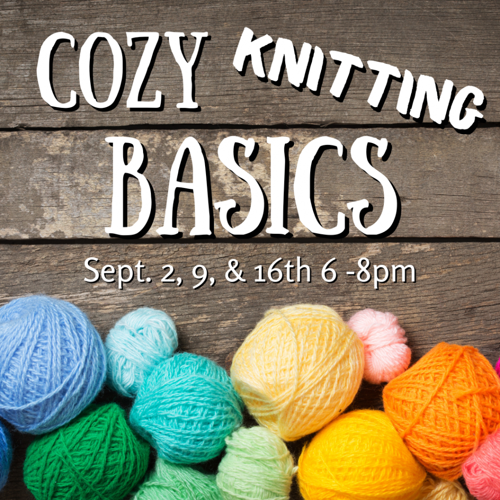 Flyer information about knitting basics program