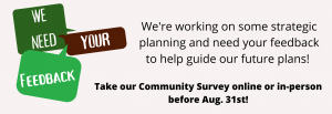 Flyer with information about taking a online survey