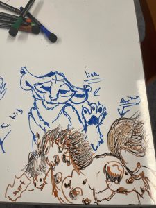 Drawing on whiteboard