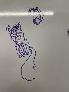 Drawing on whiteboard