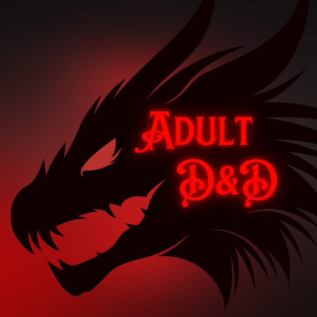 Flyer about adult D&D