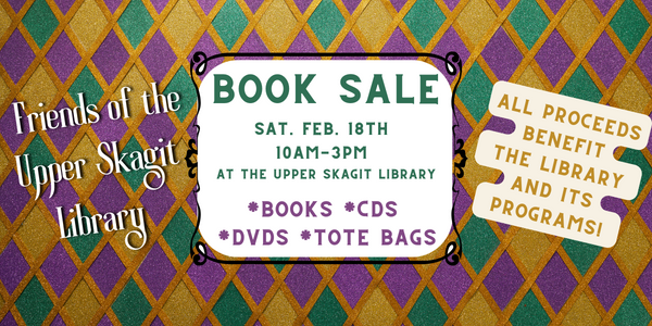 Image with information about a book sale.
