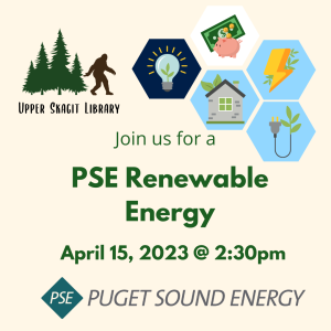 Program for PSE Renewable Energy at April 15,2023 at 2:30pm
