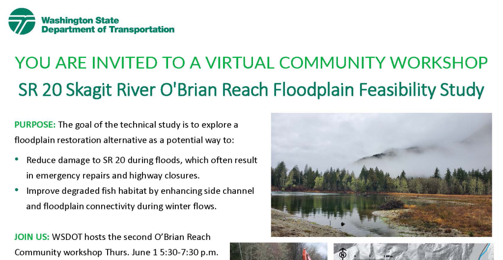A program in which you can get information about the floodplain feasibility study.