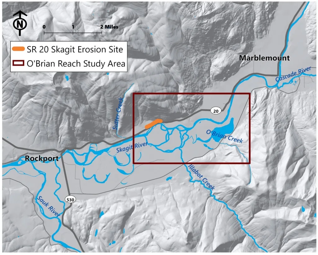 A map of Marblemount.